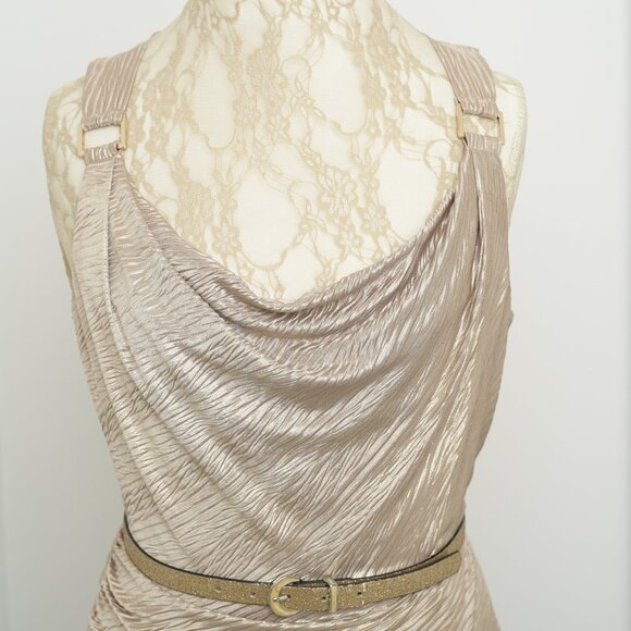 Le Chateau mini dress, Size L (8), golden - Picture 2 of 6